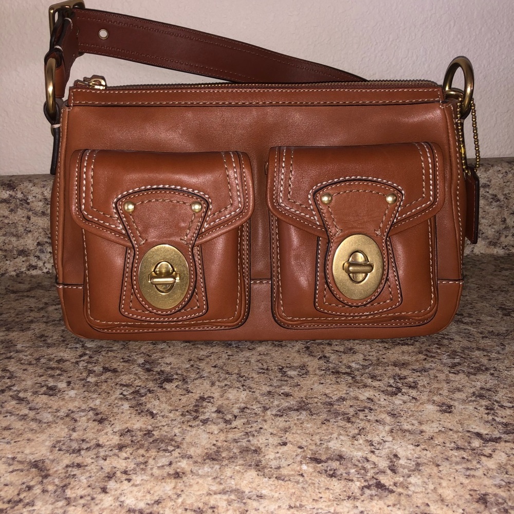 Authentic brown coach purse